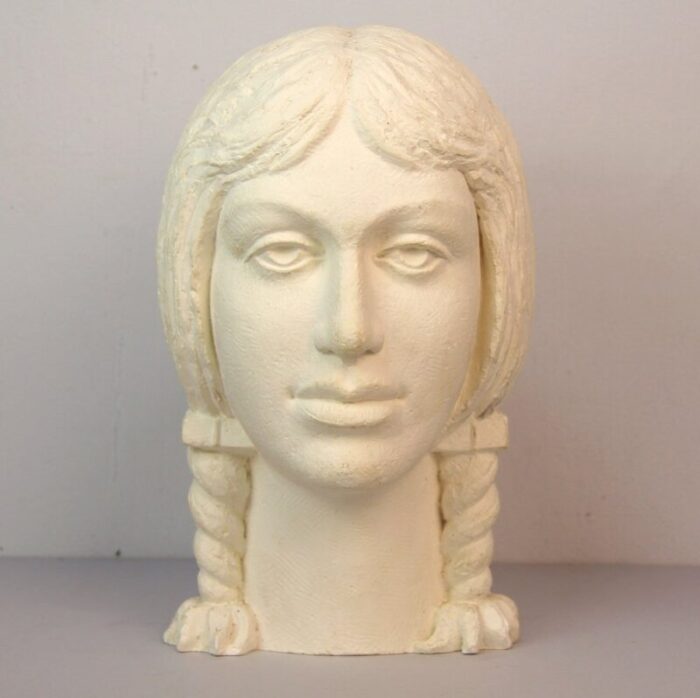 head of woman in plaster 1960s 1