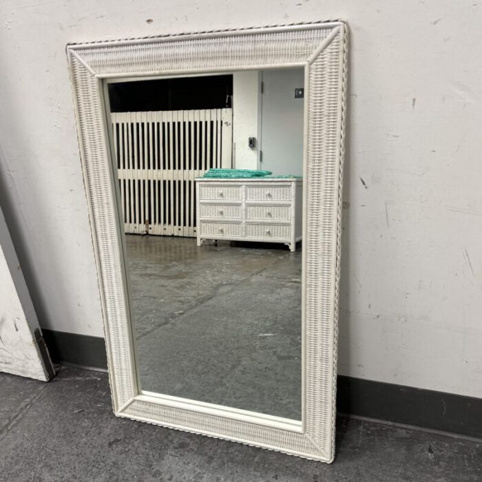 henry link and wicker mid century modern mirror 6971