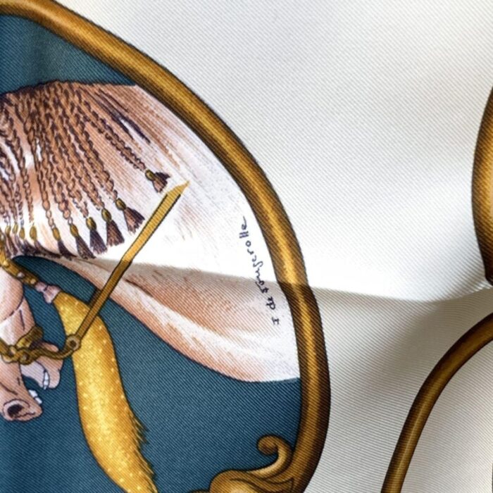 hermes paris silk scarf les chevaux des moghols 1993 de fougerolle 0166