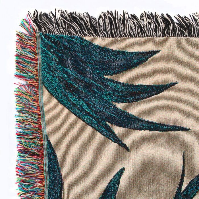 herons recycled cotton woven throw by rosanna corfe 4