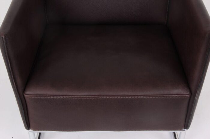 incanto armchair in leather 1990s 2775