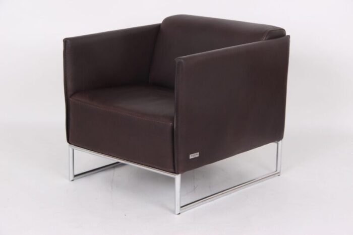 incanto armchair in leather 1990s 3174