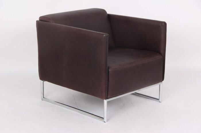 incanto armchair in leather 1990s 6372