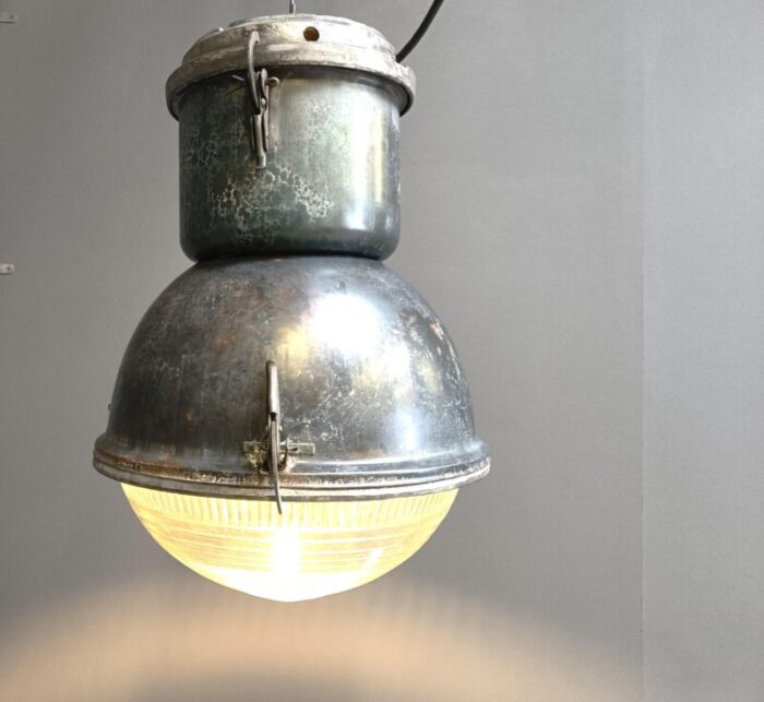 industrial ball lamp with glass 1930s 0918