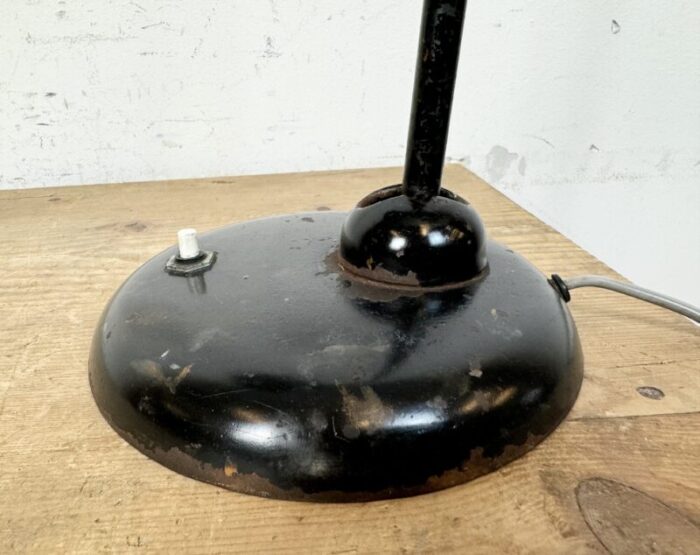 industrial bauhaus black table lamp 1930s 3297