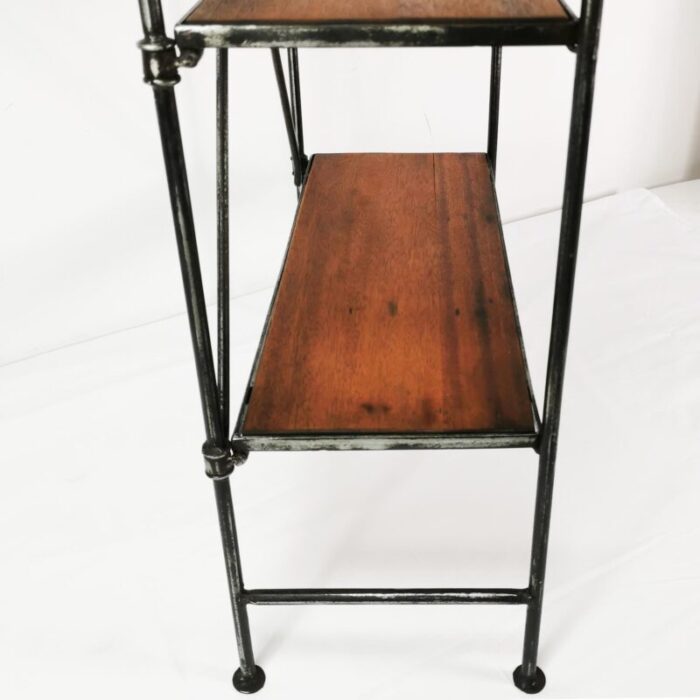 industrial folding bookshelf great britain 1950s 0141