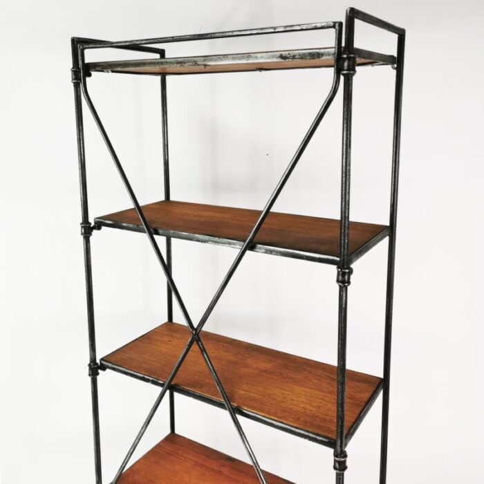 industrial folding bookshelf great britain 1950s 1269