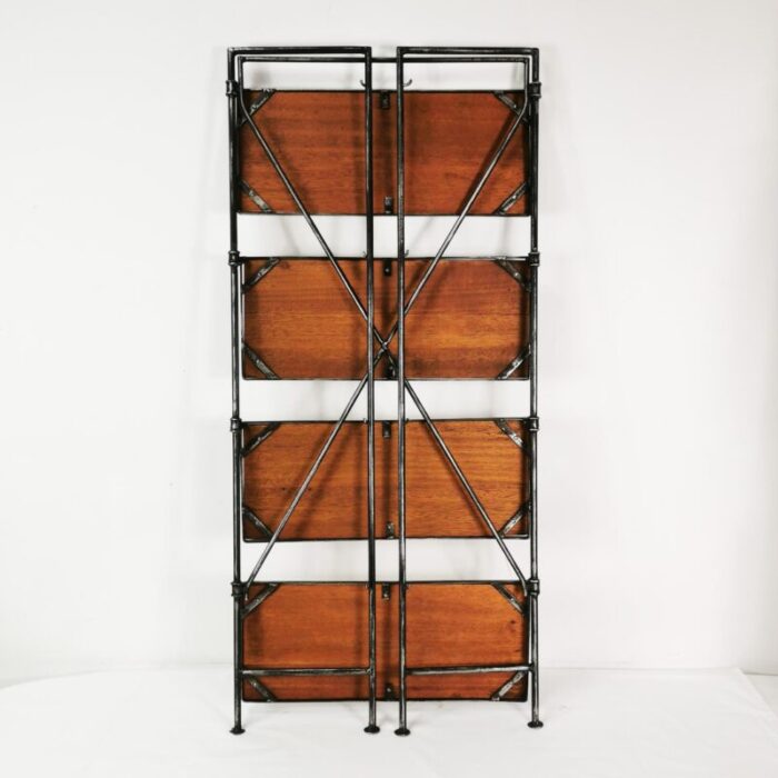 industrial folding bookshelf great britain 1950s 1411