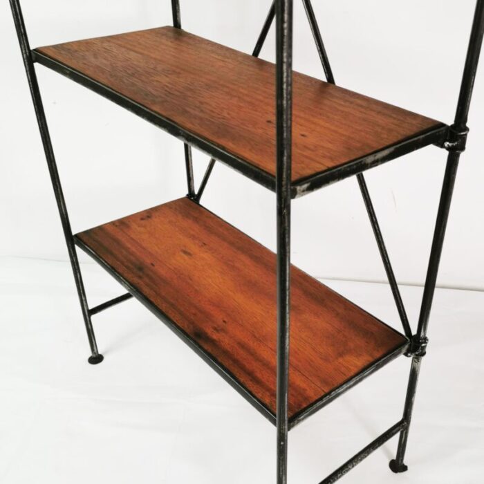 industrial folding bookshelf great britain 1950s 6972