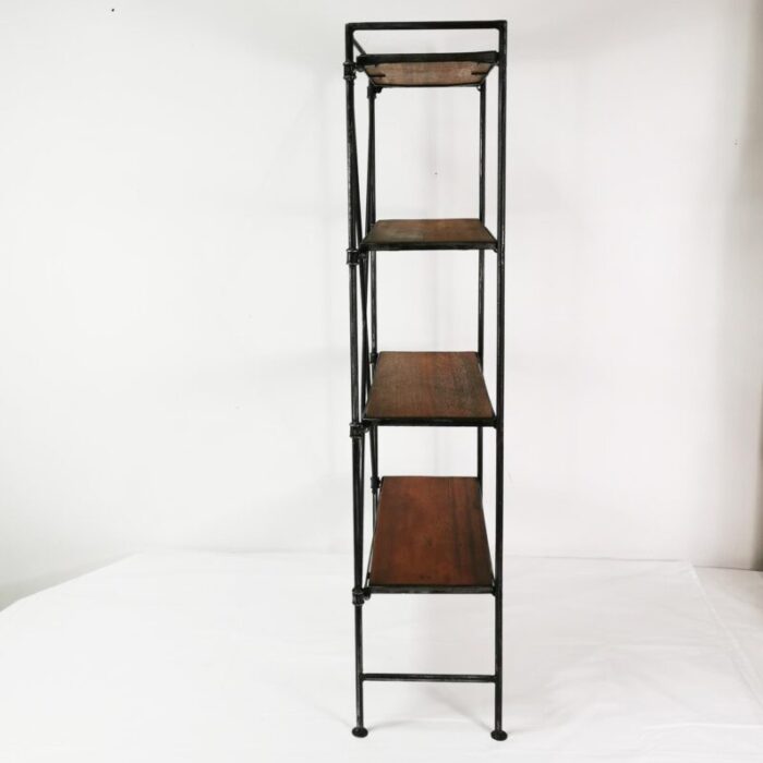 industrial folding bookshelf great britain 1950s 8268