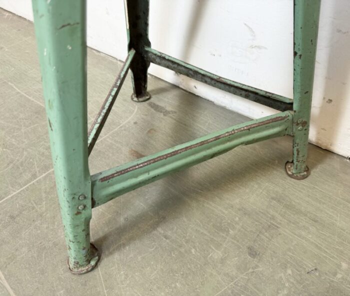 industrial green workshop stool 1960s 4484