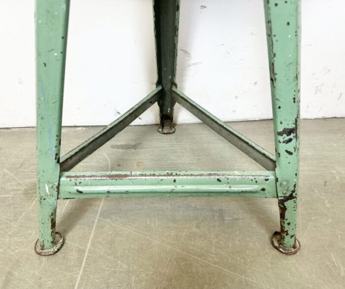 industrial green workshop stool 1960s 6567