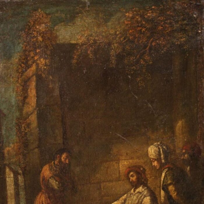 italian artist the parable of the unfaithful farmer 17th century oil on canvas 2369