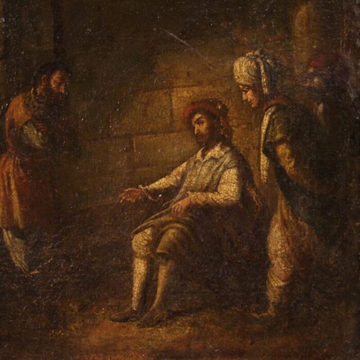 italian artist the parable of the unfaithful farmer 17th century oil on canvas 2796