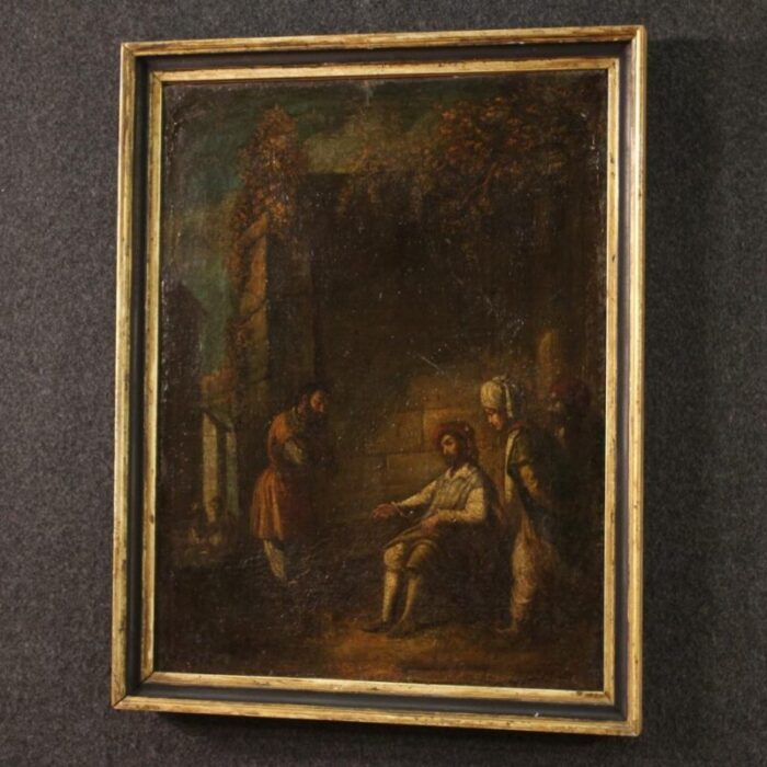 italian artist the parable of the unfaithful farmer 17th century oil on canvas 5807