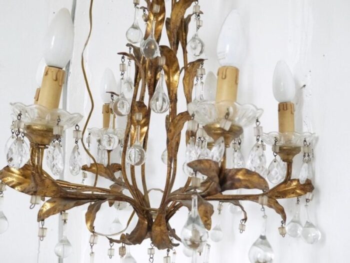 italian florentine metal tole chandelier 5411