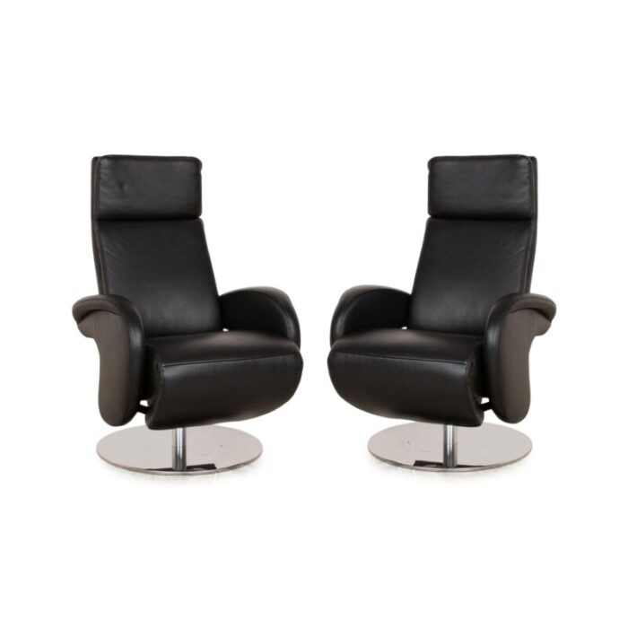 jupiter leather armchairs from willi schillig set of 2 7984