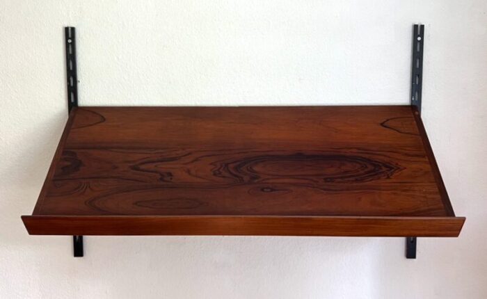 kai kristiansen rosewood magazine shelf by kai kristiansen for fm wall systems 1960s 4442