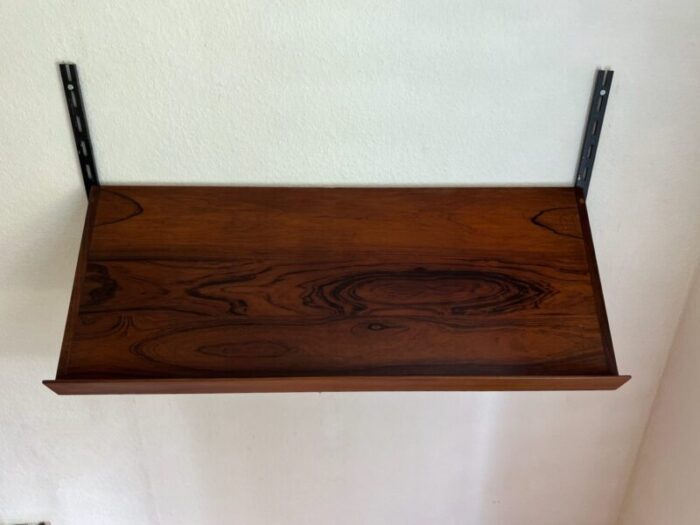 kai kristiansen rosewood magazine shelf by kai kristiansen for fm wall systems 1960s 6479