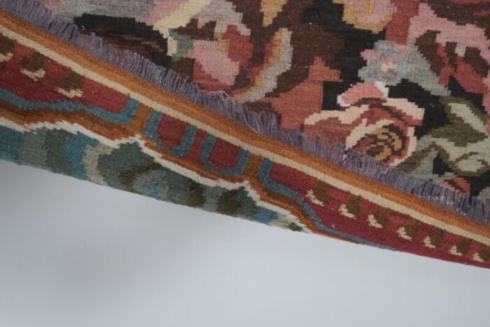 kilim rug with double lion motif 1970s 10