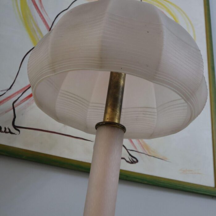 lamp in murano glass with brass structure by f fabbian 1970s 5510