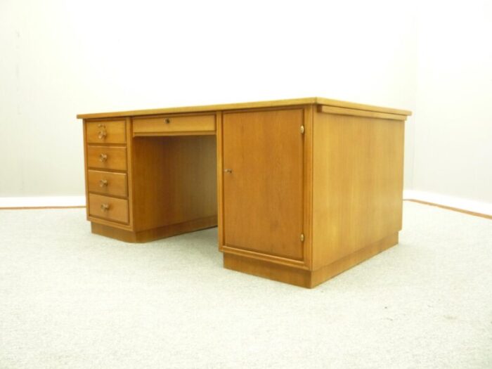 large art deco walnut executive partner desk 1930s 3844