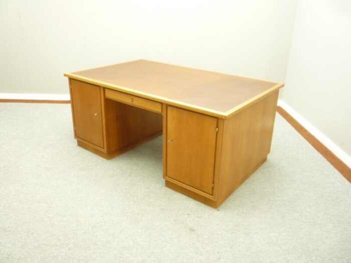 large art deco walnut executive partner desk 1930s 8941