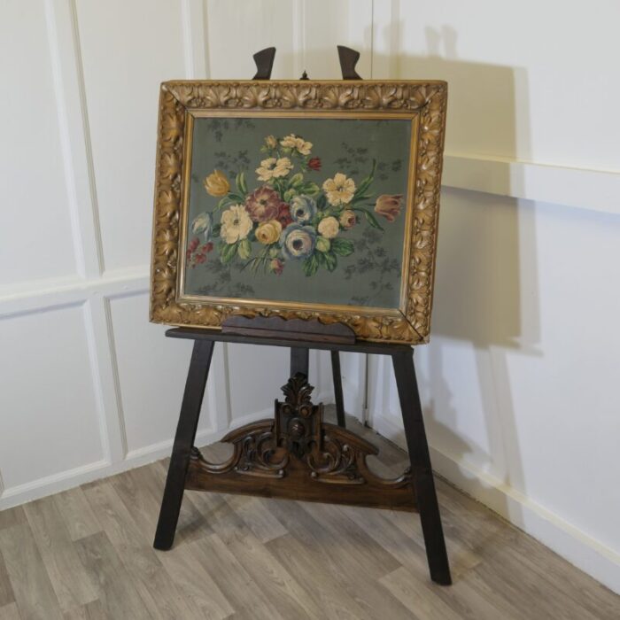 large carved display easel 1890s 0335