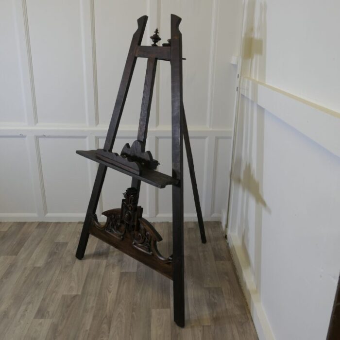 large carved display easel 1890s 3823