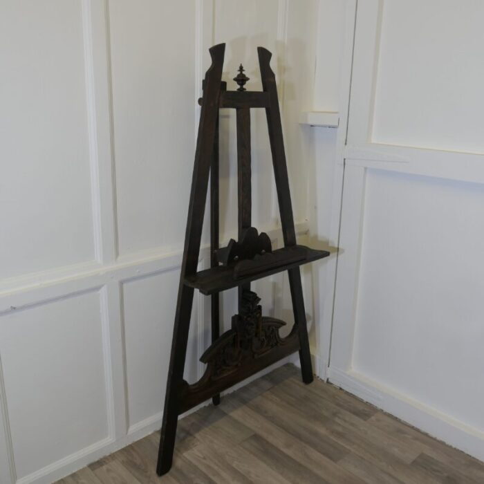 large carved display easel 1890s 5996