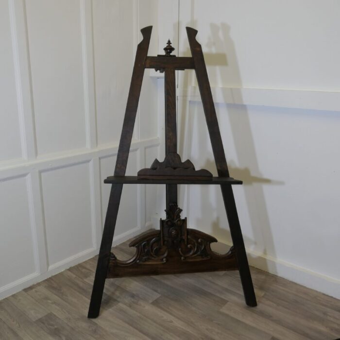 large carved display easel 1890s 8721