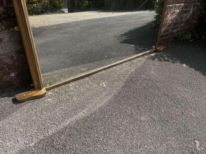 large english 19th century arched top overmantle mirror 1136