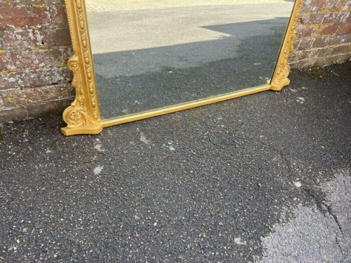 large english 19th century gilt overmantle mirror 7315