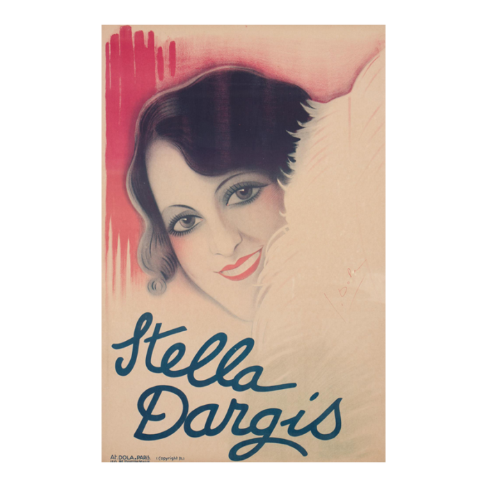 large french art deco movie poster of stella dargis poster by dola 1872