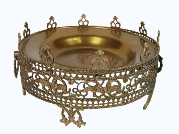 large islamic bowl in brass 1940s 3