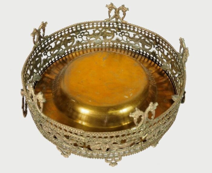 large islamic bowl in brass 1940s 4