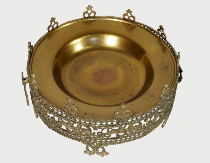 large islamic bowl in brass 1940s 7