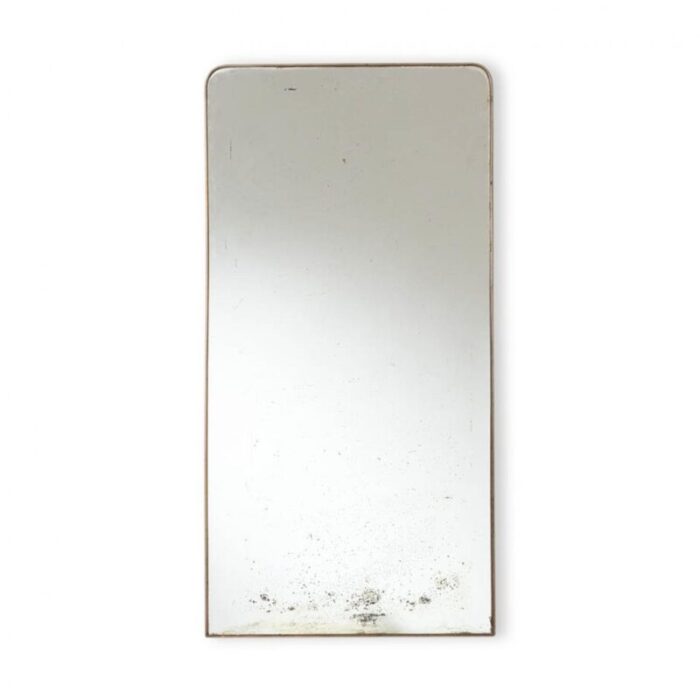 large italian brass framed mirror 1950s 1 1