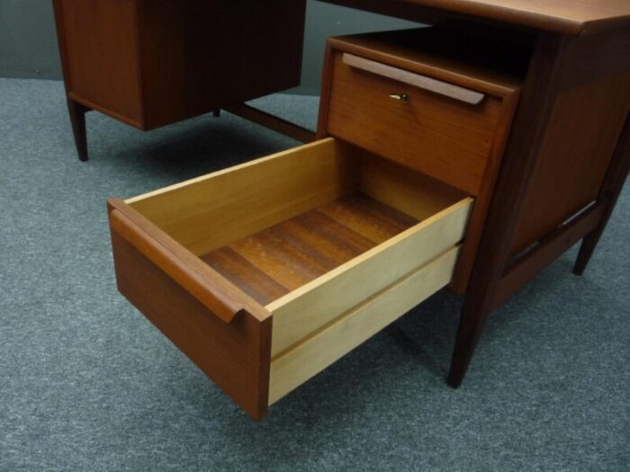 large vintage executive desk in teak 1960s 1634