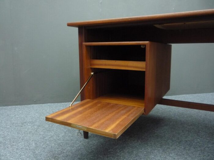 large vintage executive desk in teak 1960s 6635