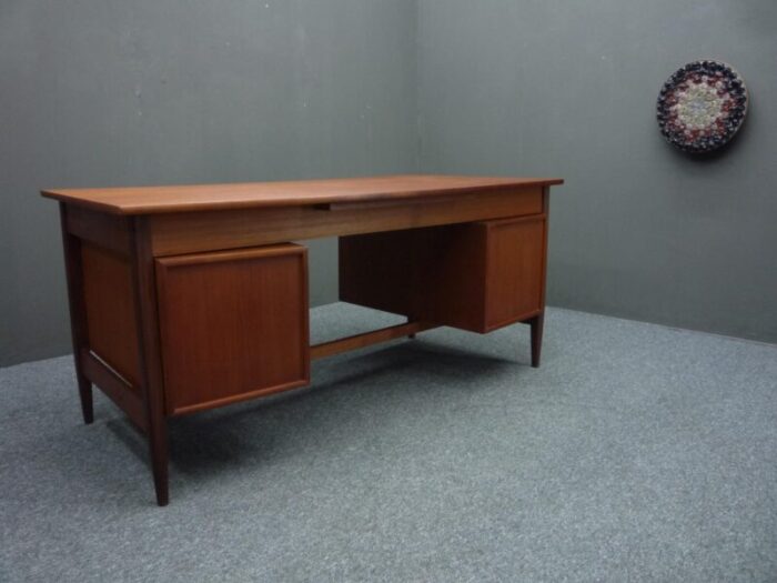 large vintage executive desk in teak 1960s 7227