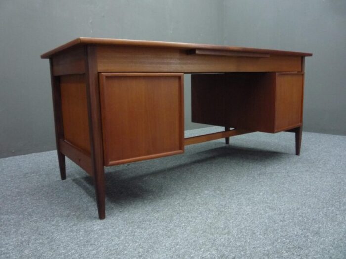 large vintage executive desk in teak 1960s 7901