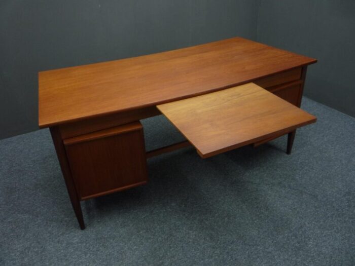 large vintage executive desk in teak 1960s 8493