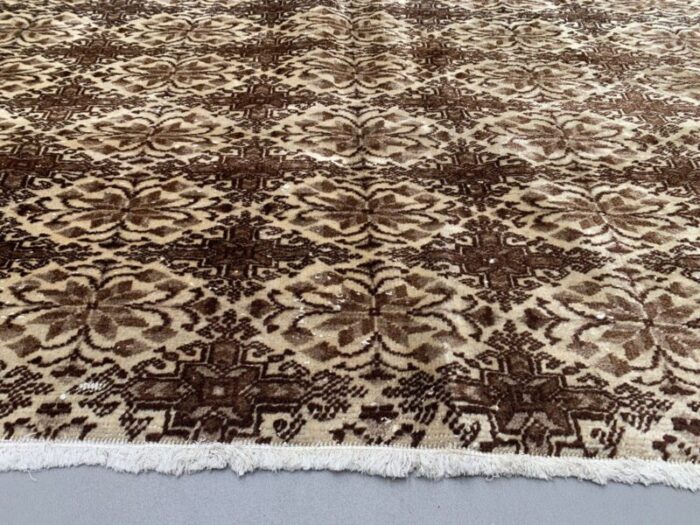 large vintage turkish tribal wool rug 5 3