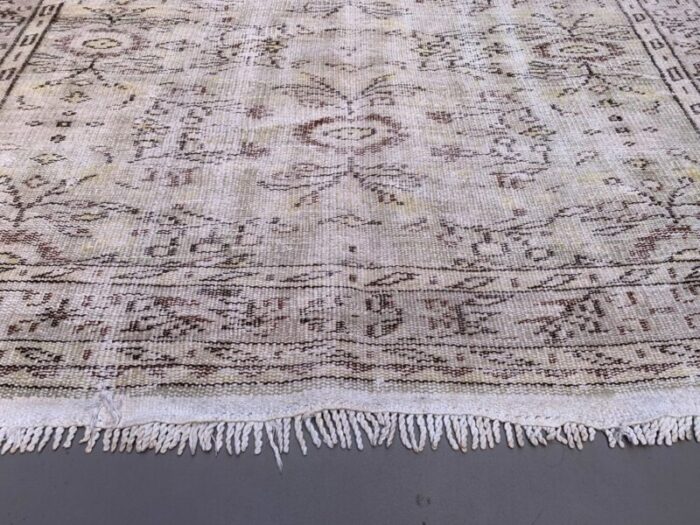 large vintage turkish tribal wool rug 8 2