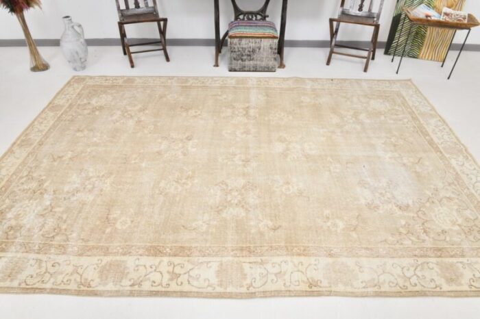 large vintage turkish wool rug 4