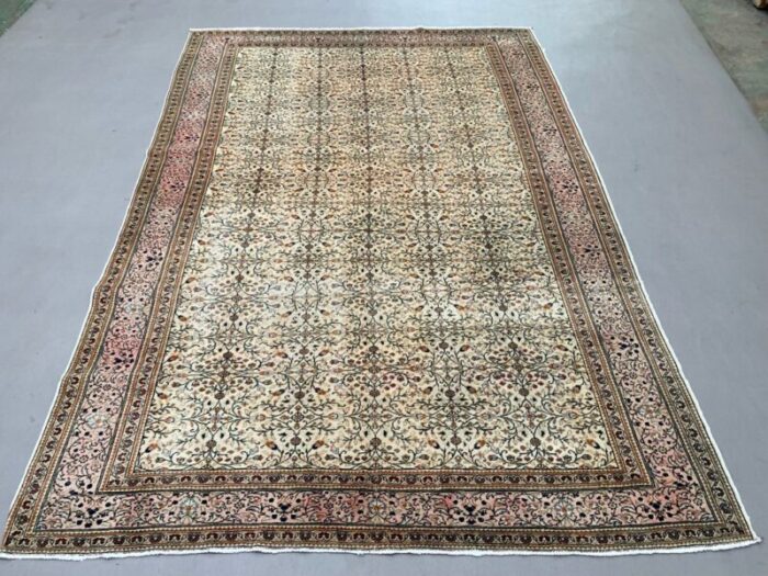 large vintage turkish wool tribal rug 2 1