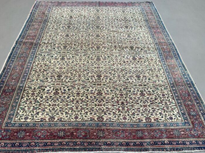 large vintage turkish wool tribal rug 2 2