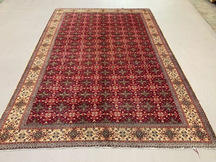 large vintage turkish wool tribal rug 2 5