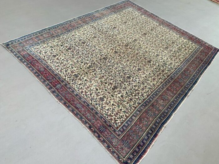 large vintage turkish wool tribal rug 3 2